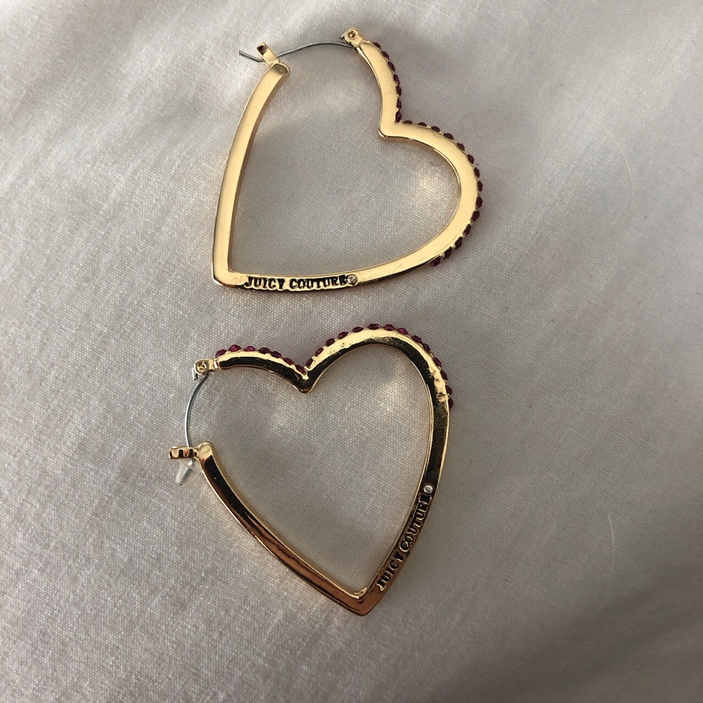 juicy couture heart hoops